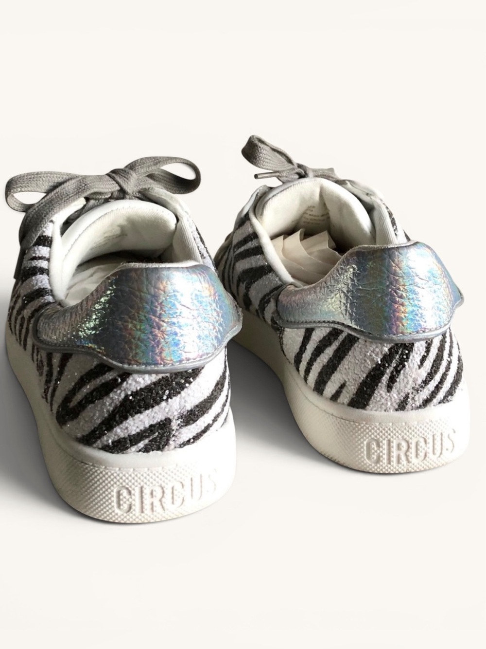 Sam Edelman Circus Devin Zebra Accent Lace Up Sneaker Tennis Shoe size 8 - Picture 6 of 15